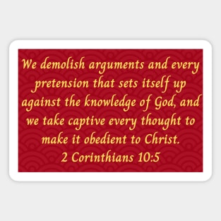 Bible Verse 2 Corinthians 10:5 Magnet